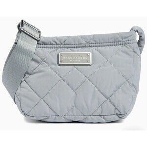 New Marc Jacobs Quilted Nylon Crossbody Rock Grey